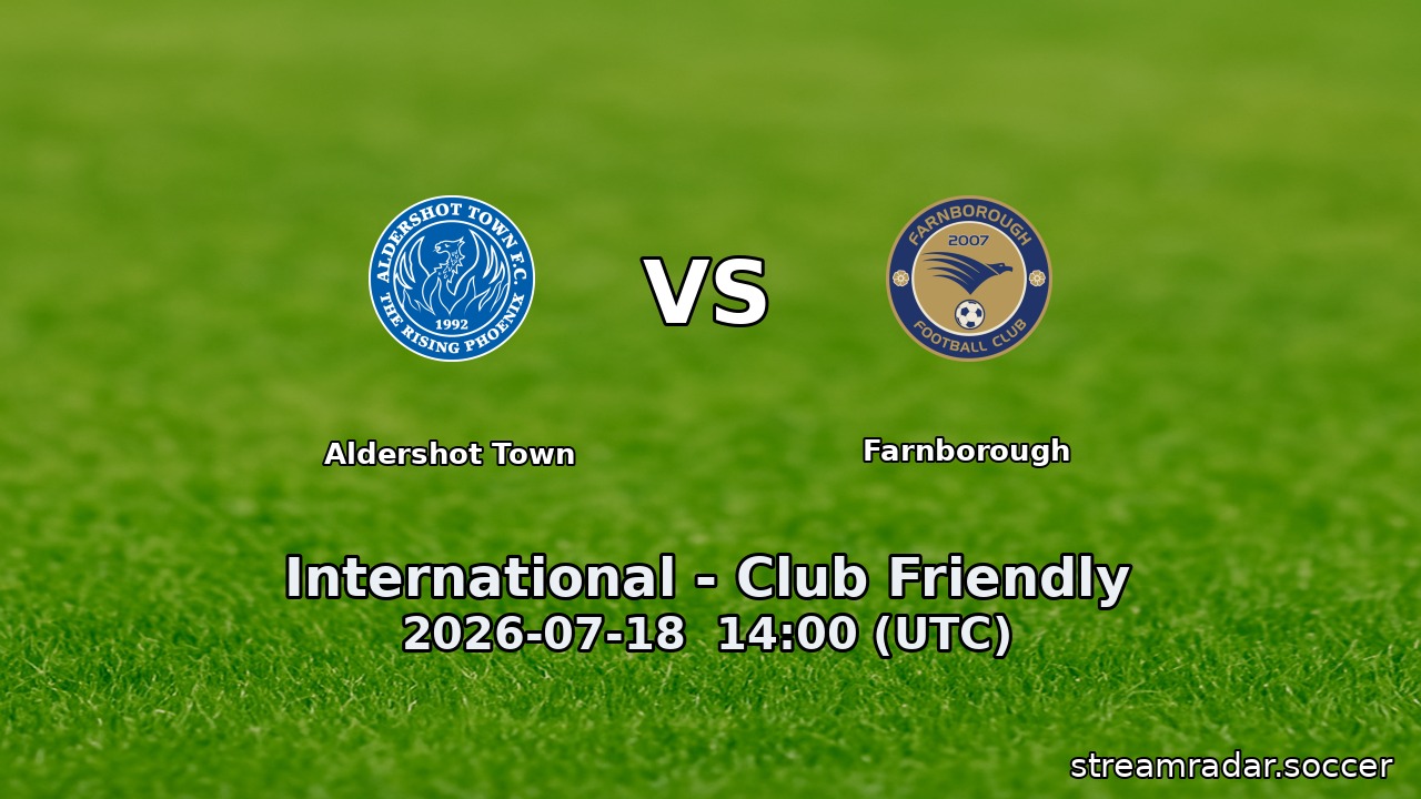 Aldershot Town vs Farnborough