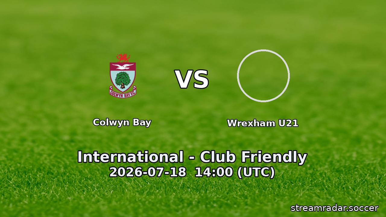 Colwyn Bay vs Wrexham U21