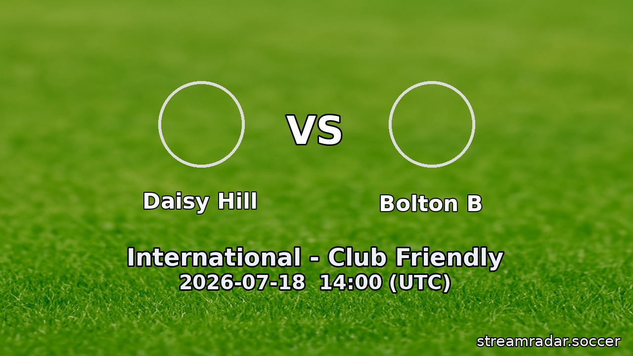 Daisy Hill vs Bolton B
