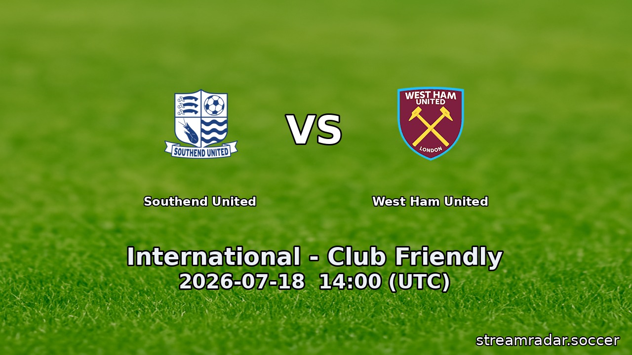 Southend United vs West Ham United