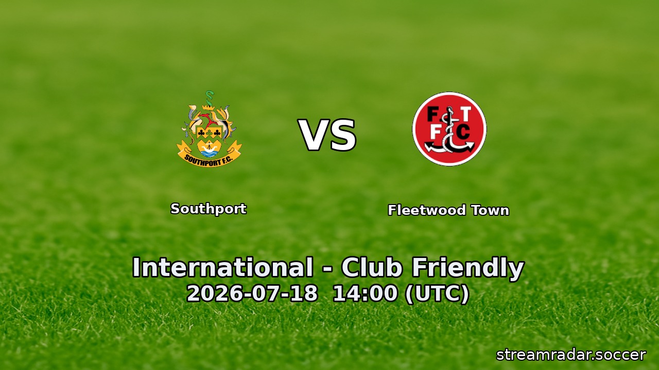 Southport vs Fleetwood Town