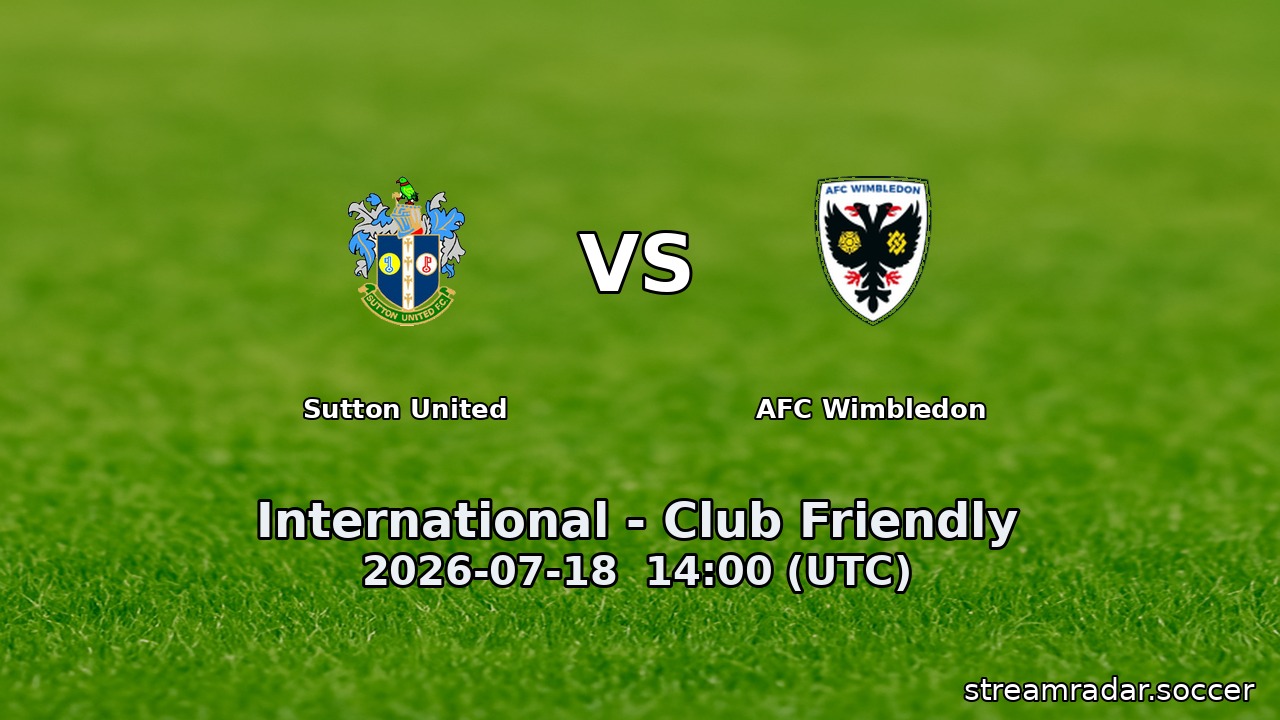 Sutton United vs AFC Wimbledon