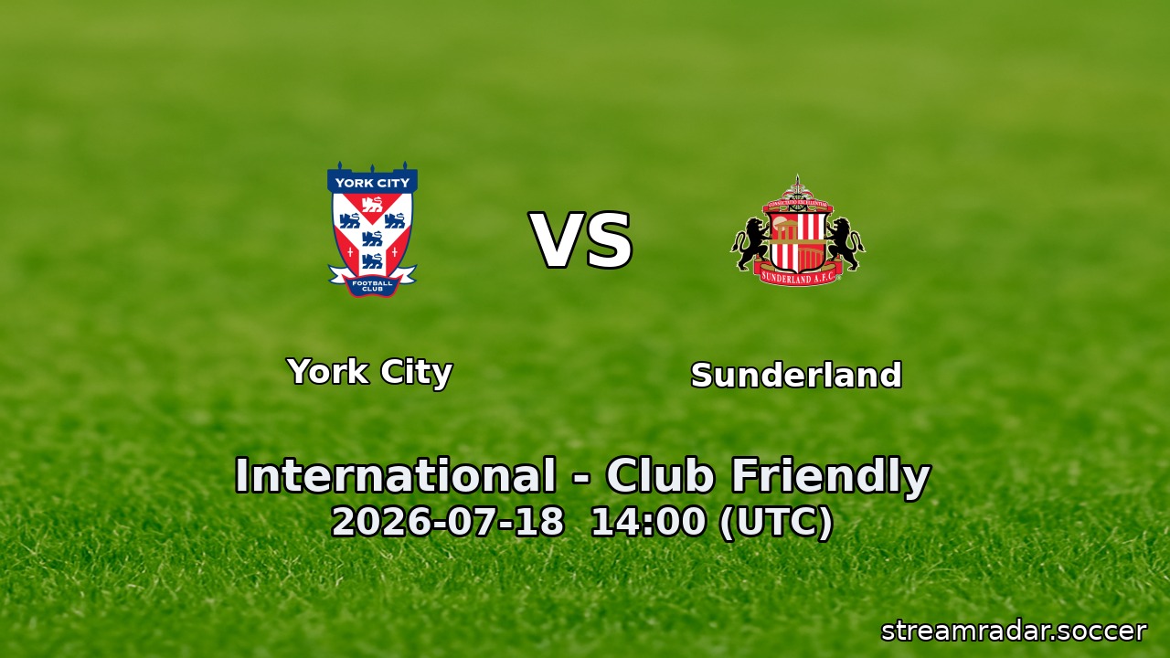 York City vs Sunderland