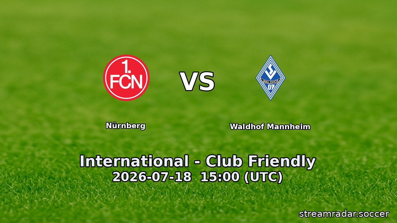 Nürnberg vs Waldhof Mannheim