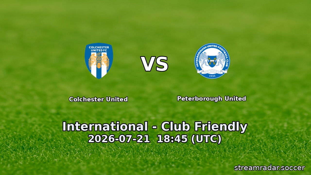 Colchester United vs Peterborough United
