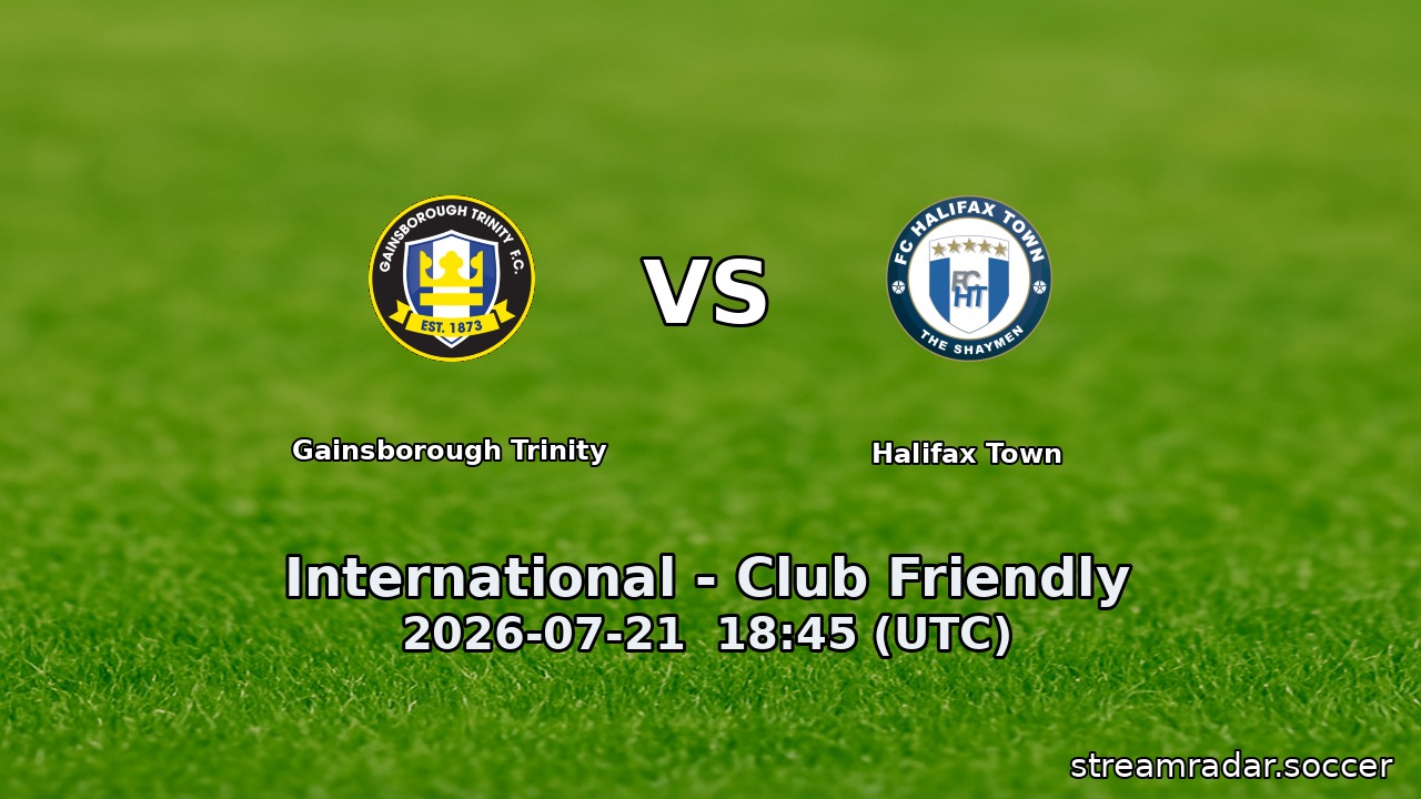 Gainsborough Trinity vs Halifax Town