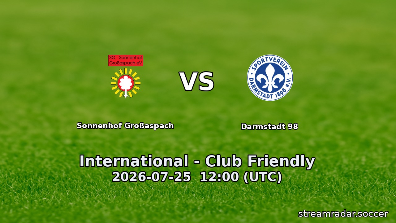 Sonnenhof Großaspach vs Darmstadt 98