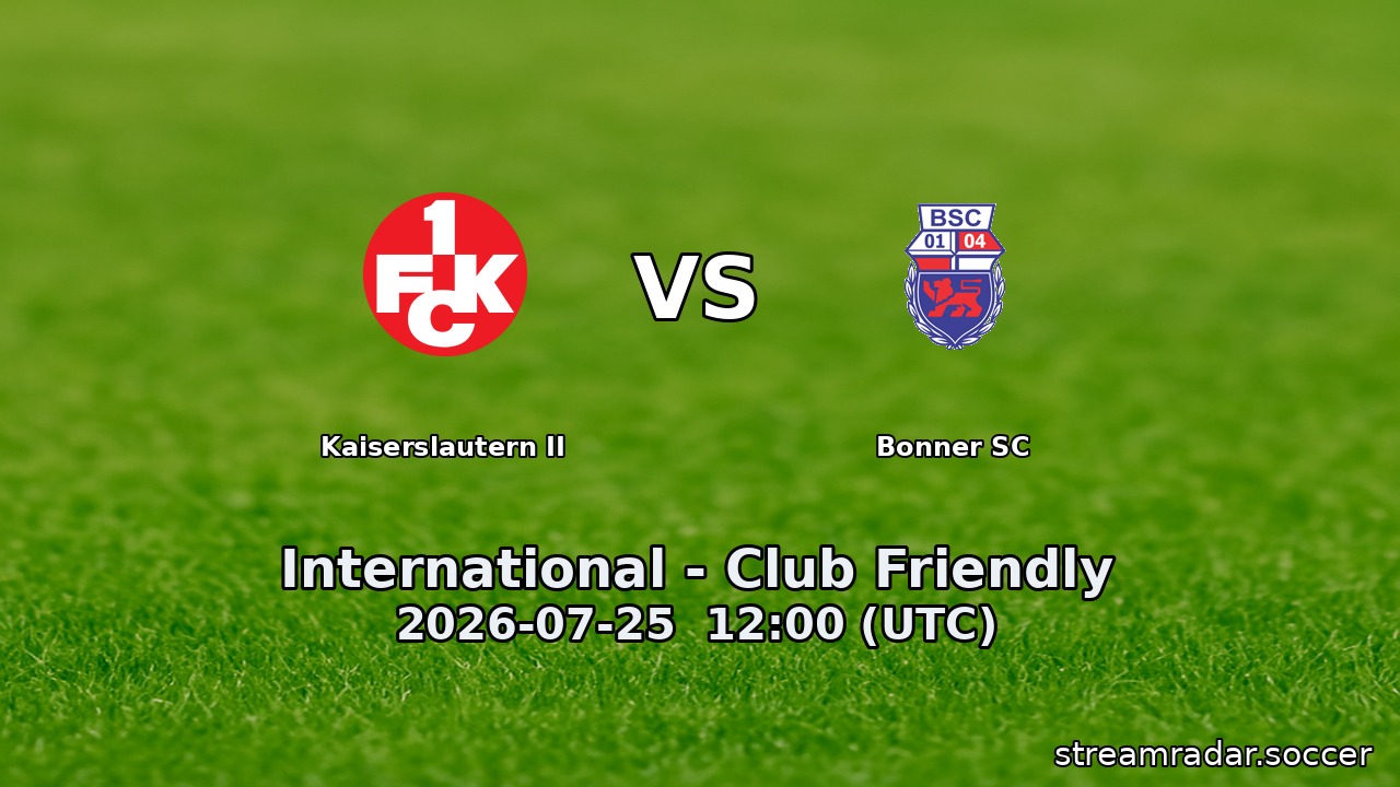 Kaiserslautern II vs Bonner SC