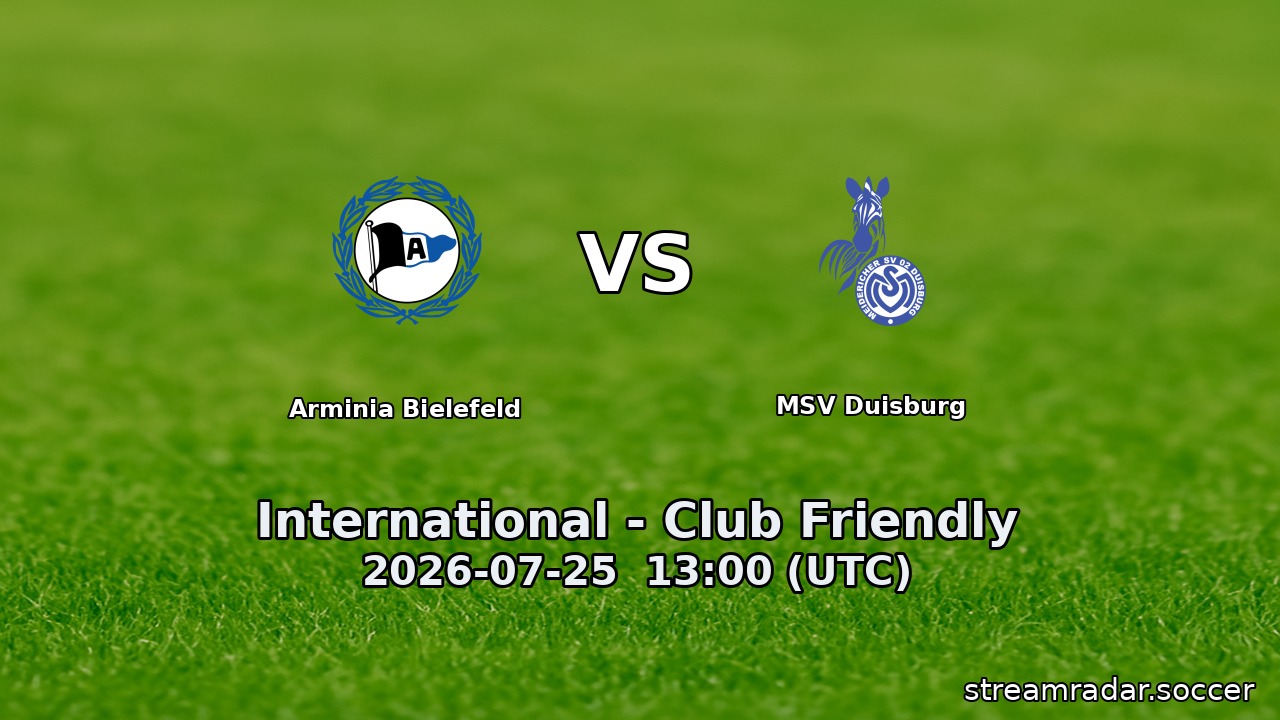Arminia Bielefeld vs MSV Duisburg