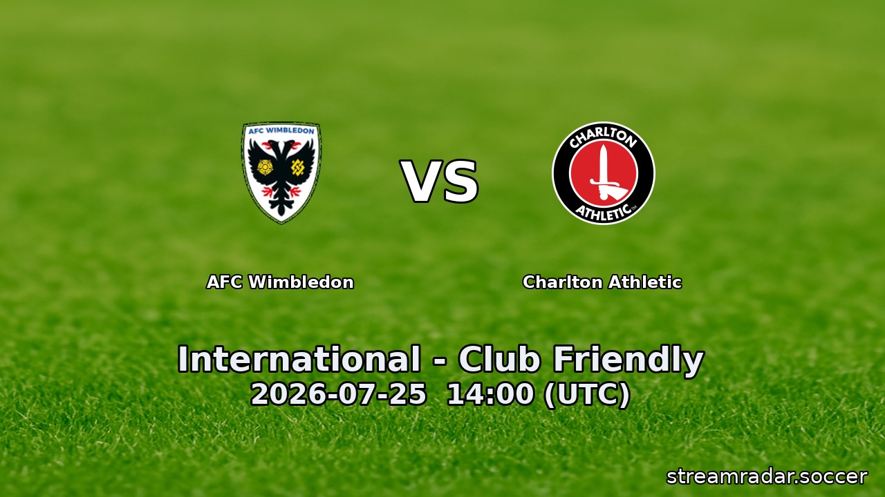 AFC Wimbledon vs Charlton Athletic