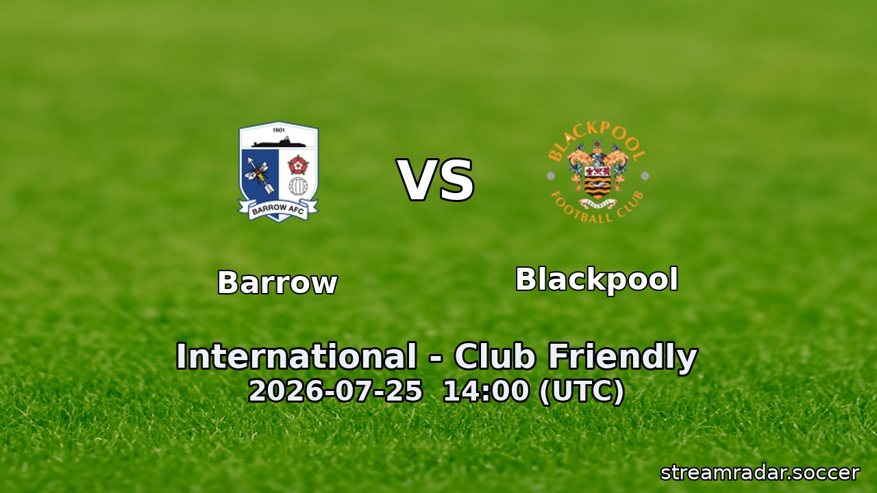 Barrow vs Blackpool