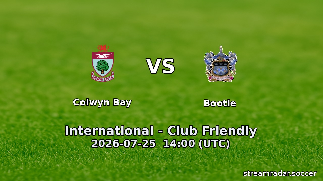 Colwyn Bay vs Bootle