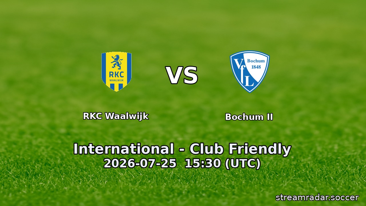 RKC Waalwijk vs Bochum II