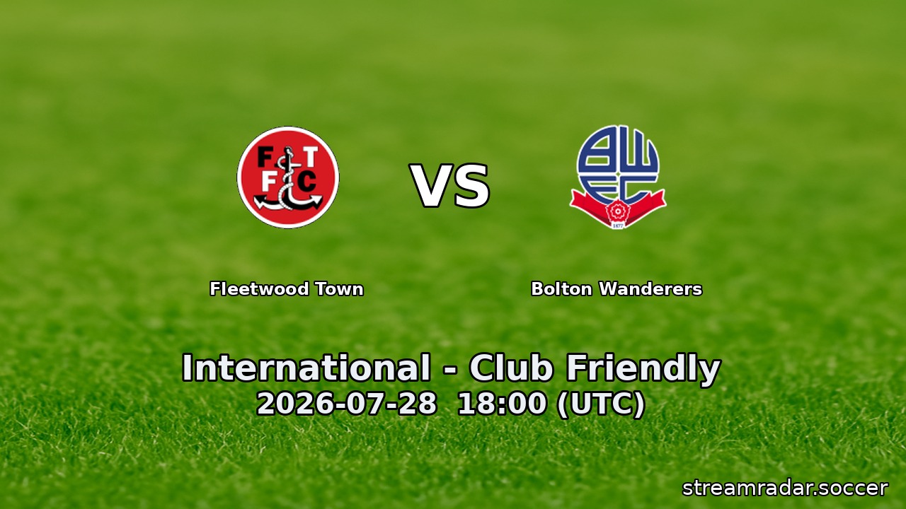 Fleetwood Town vs Bolton Wanderers