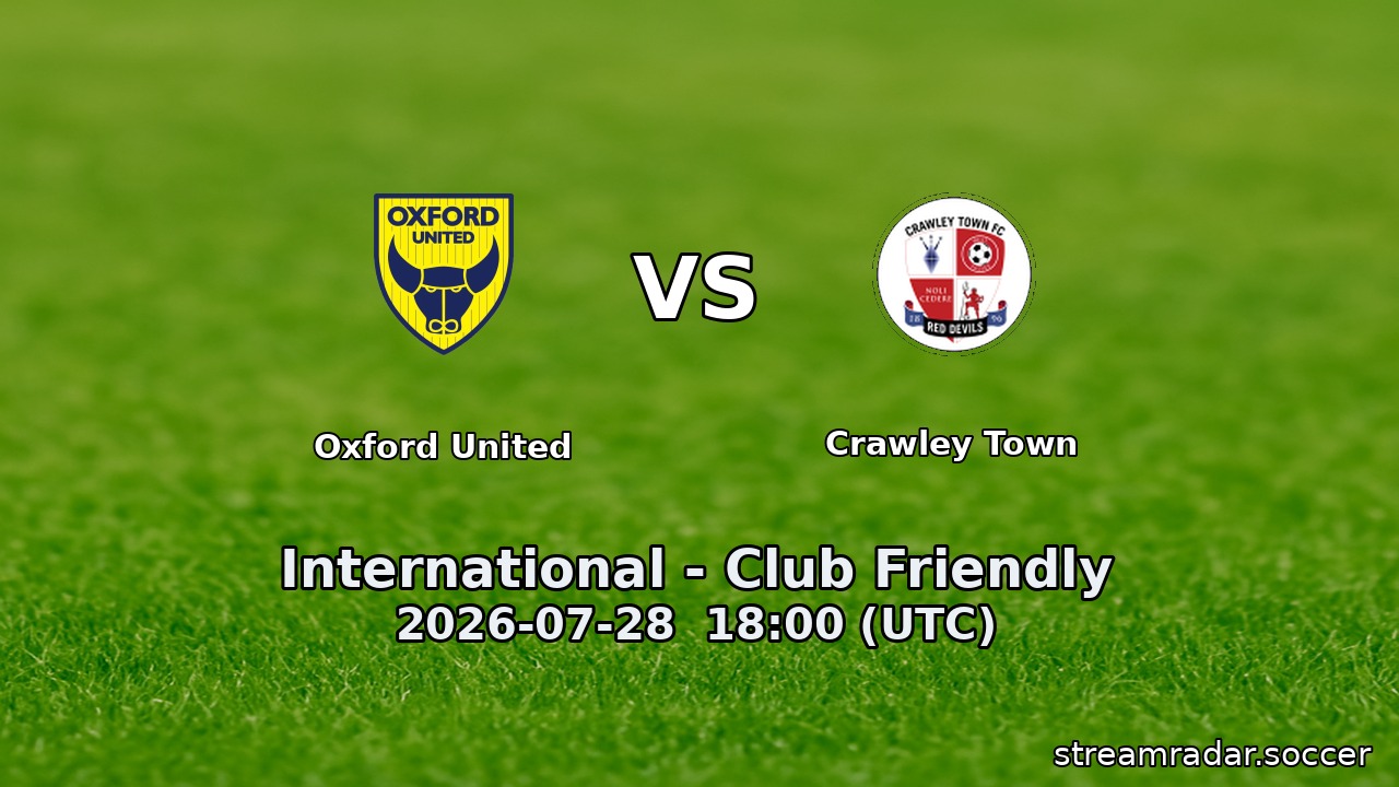 Oxford United vs Crawley Town