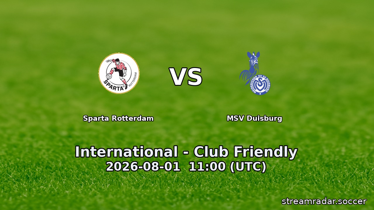Sparta Rotterdam vs MSV Duisburg