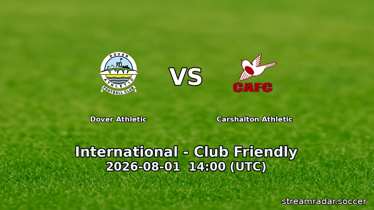 Dover Athletic vs Carshalton Athletic