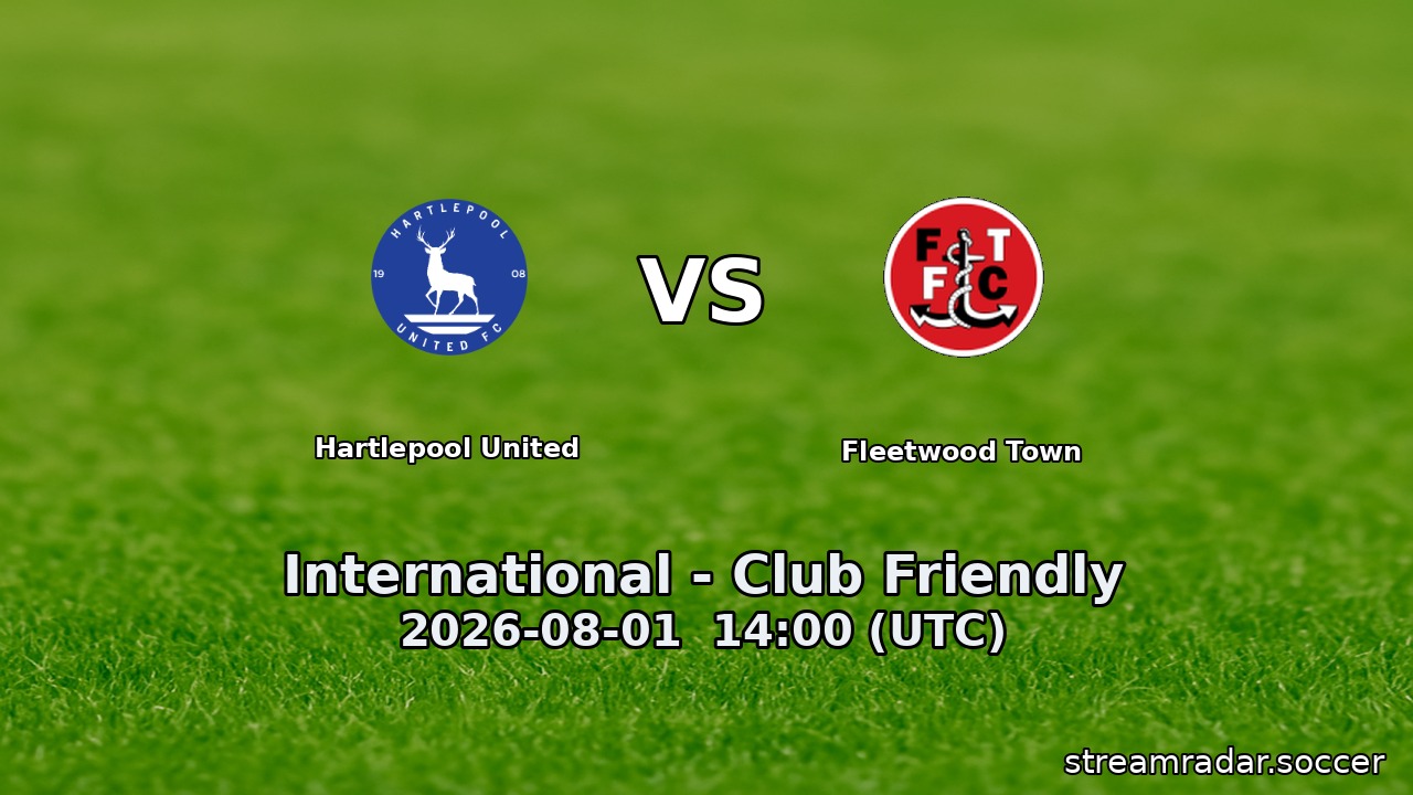 Hartlepool United vs Fleetwood Town