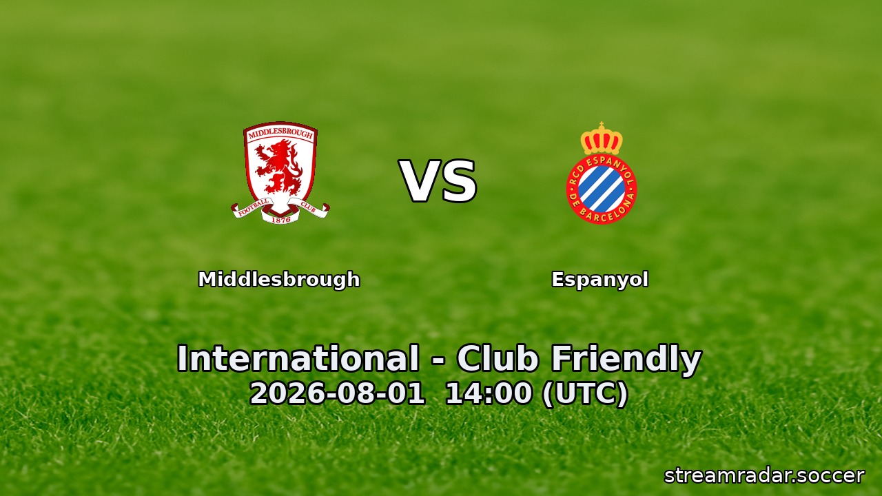 Middlesbrough vs Espanyol