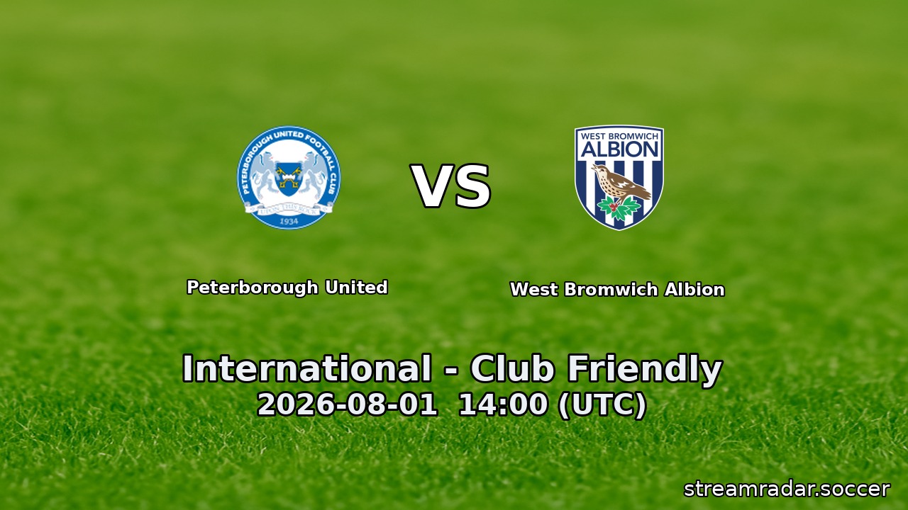 Peterborough United vs West Bromwich Albion