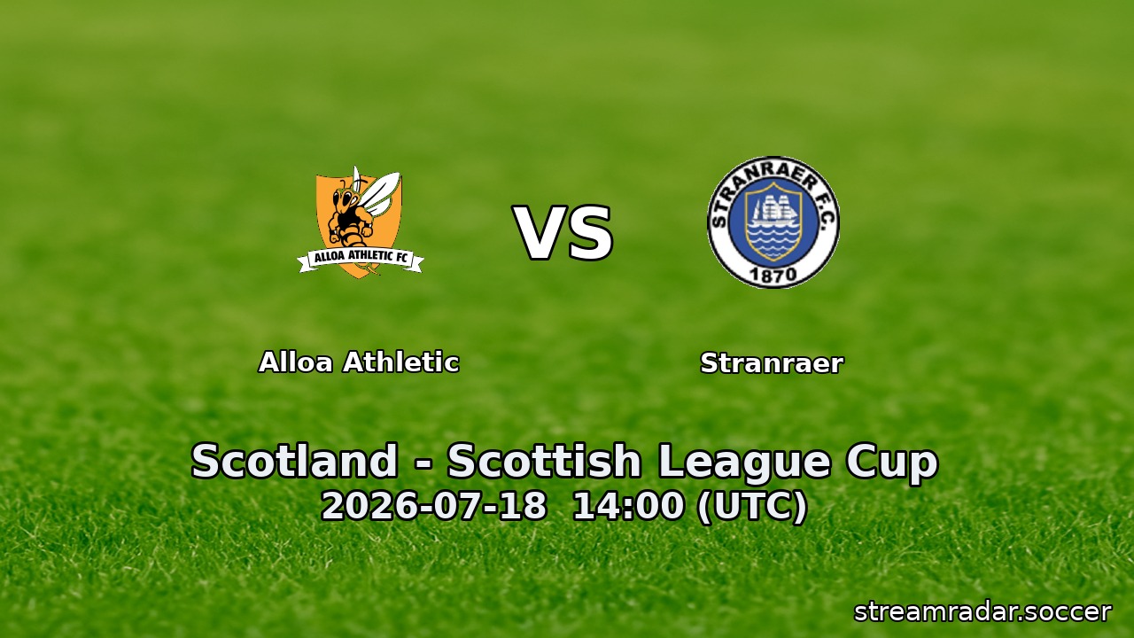 Alloa Athletic vs Stranraer