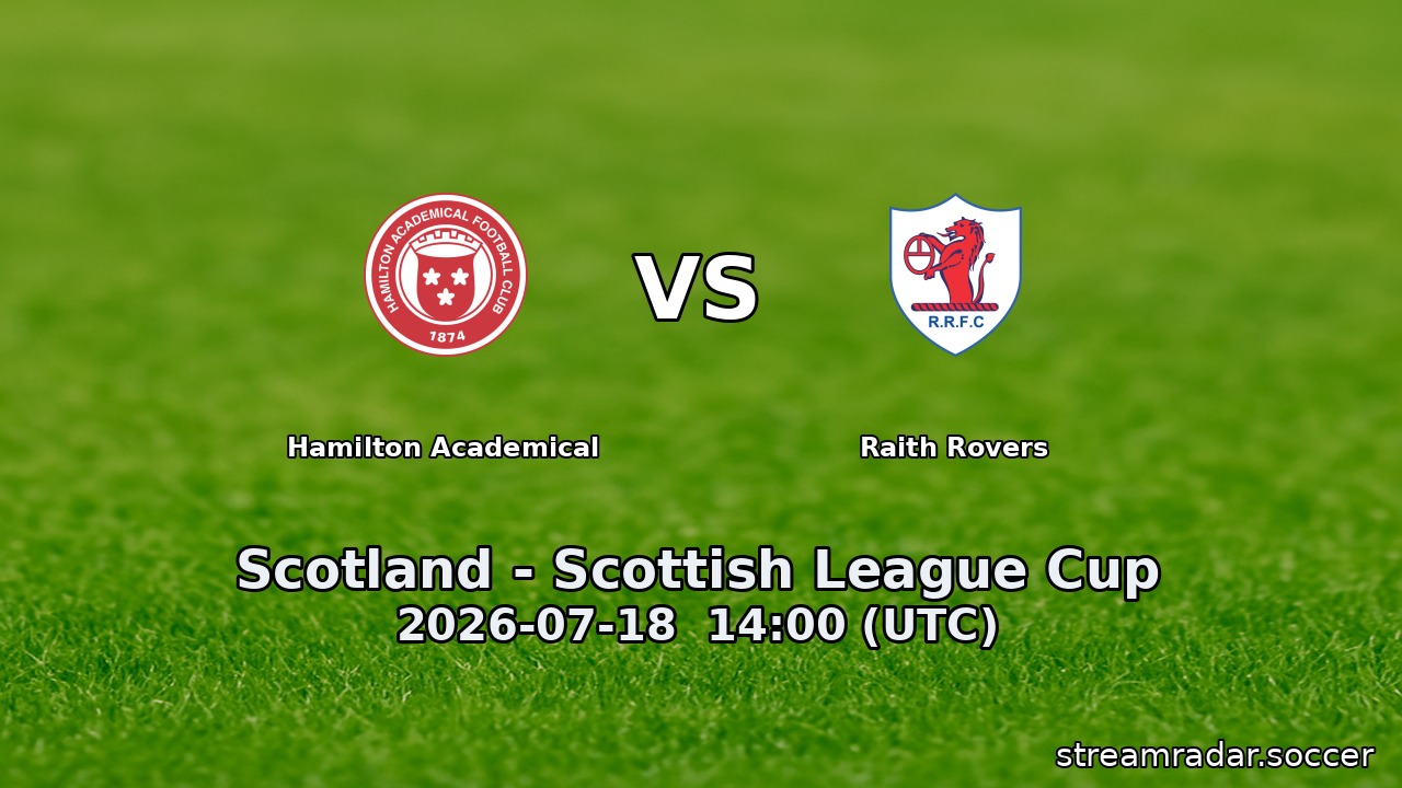 Hamilton Academical vs Raith Rovers