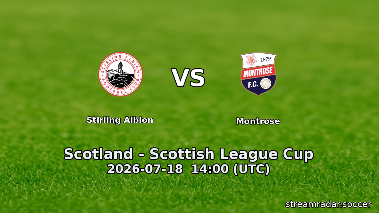 Stirling Albion vs Montrose