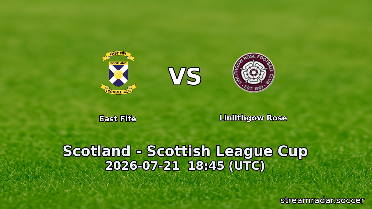 East Fife vs Linlithgow Rose