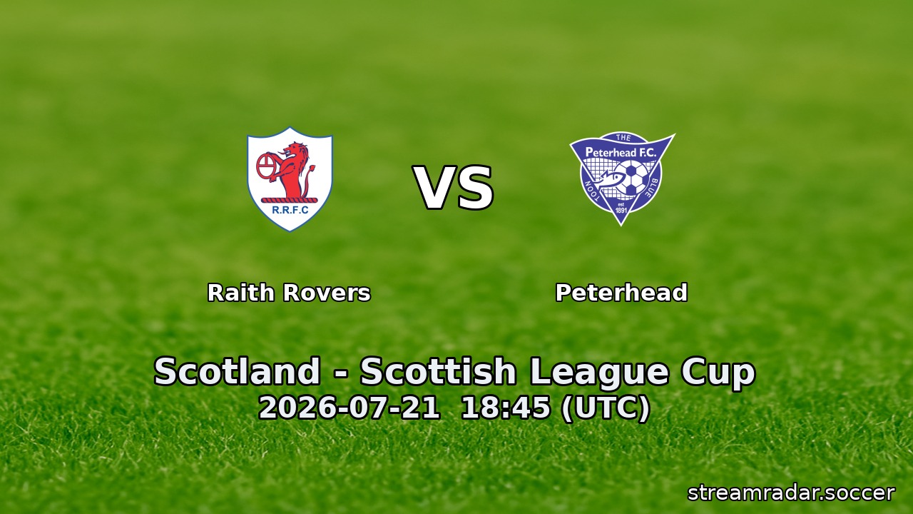 Raith Rovers vs Peterhead