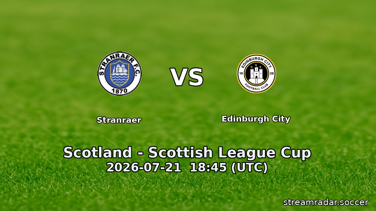 Stranraer vs Edinburgh City