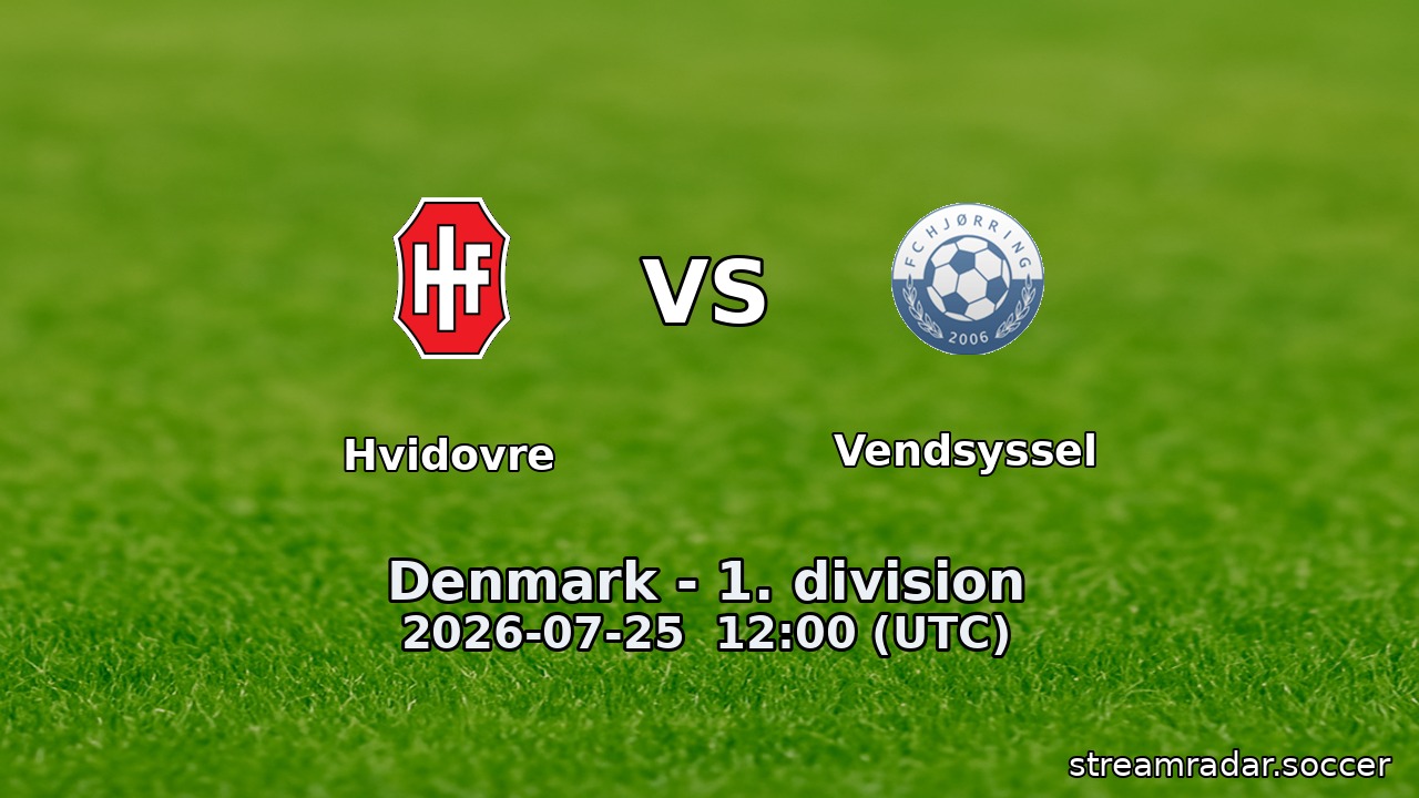 Hvidovre vs Vendsyssel