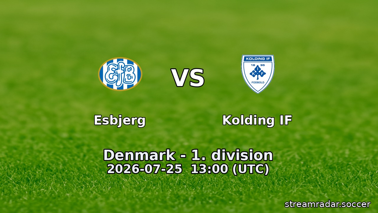Esbjerg vs Kolding IF