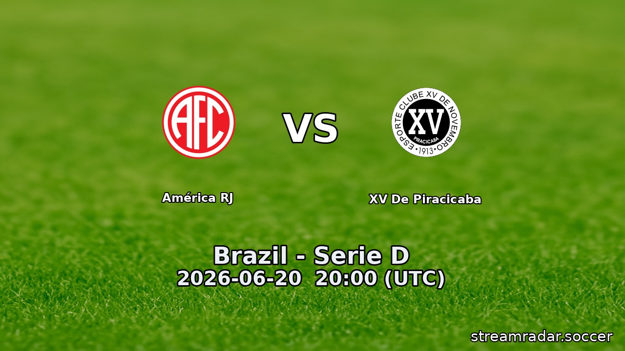 América RJ vs XV De Piracicaba