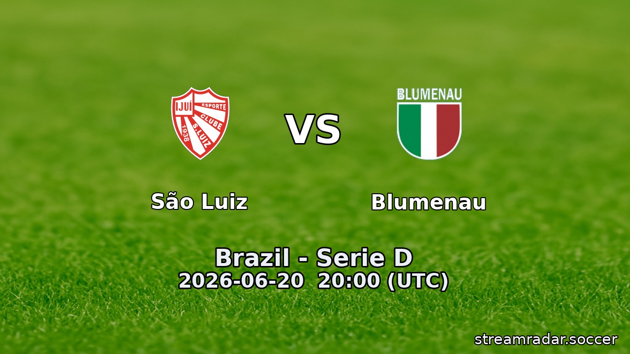 São Luiz vs Blumenau