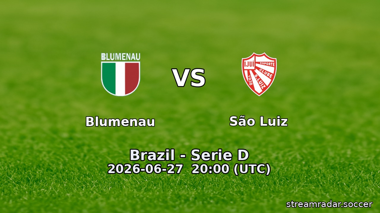 Blumenau vs São Luiz