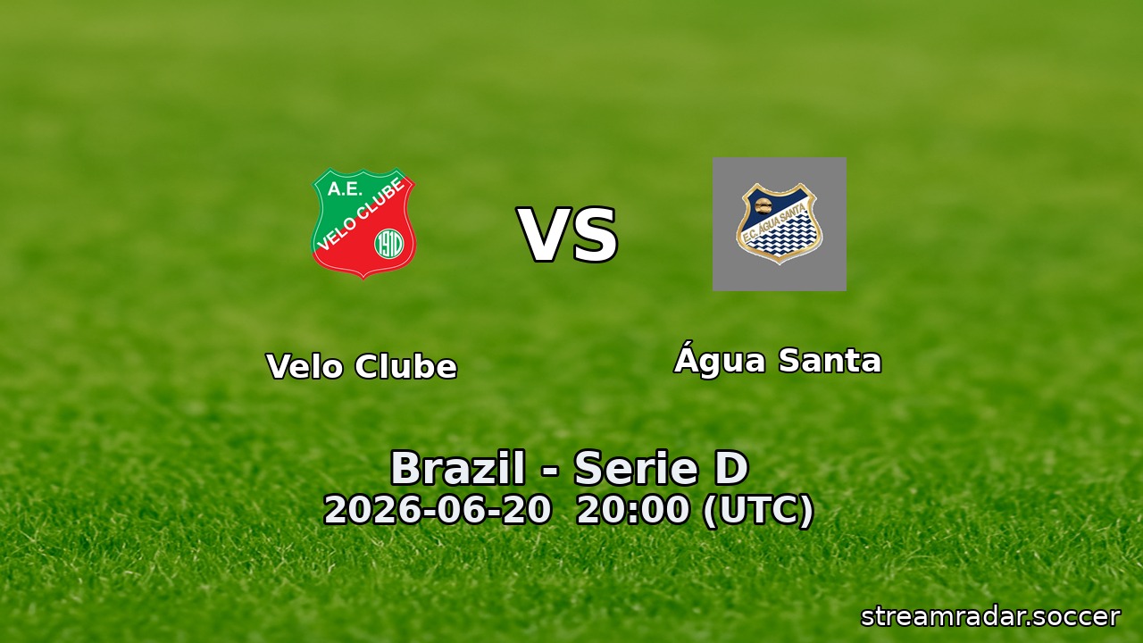 Velo Clube vs Água Santa