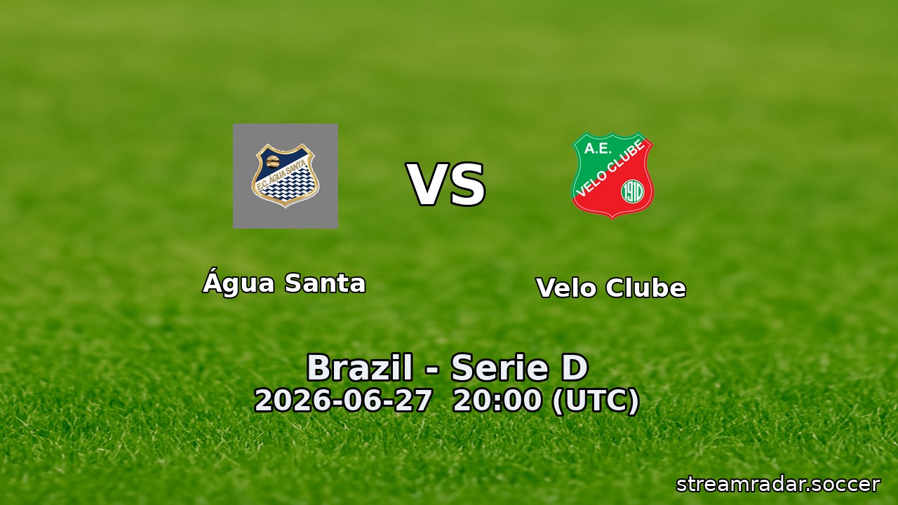 Água Santa vs Velo Clube