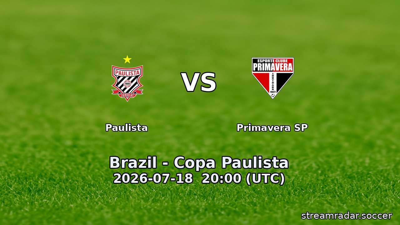 Paulista vs Primavera SP