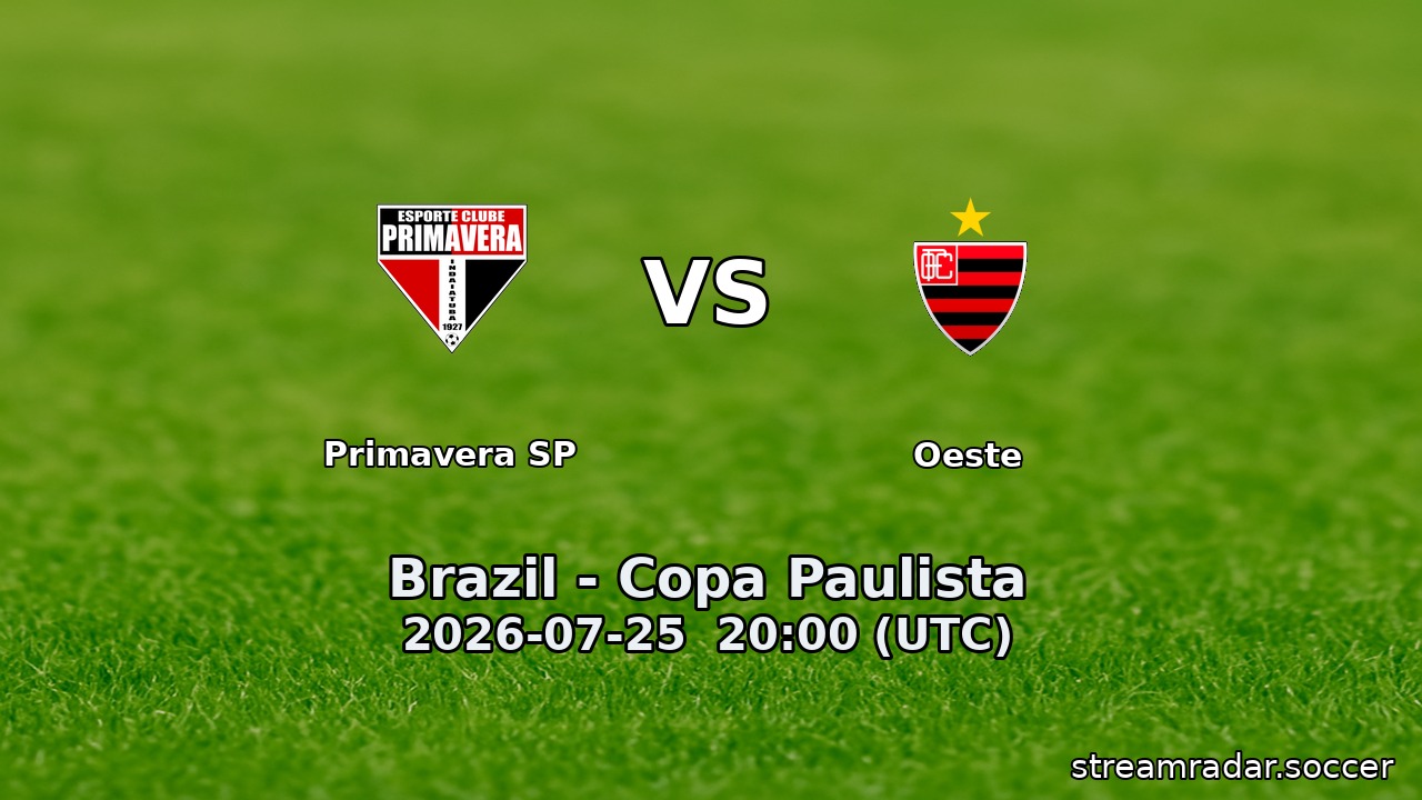 Primavera SP vs Oeste