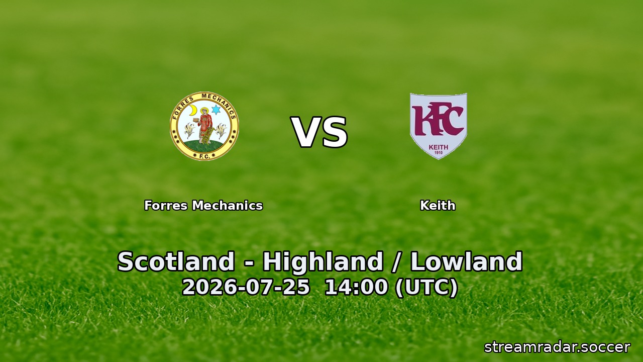 Forres Mechanics vs Keith