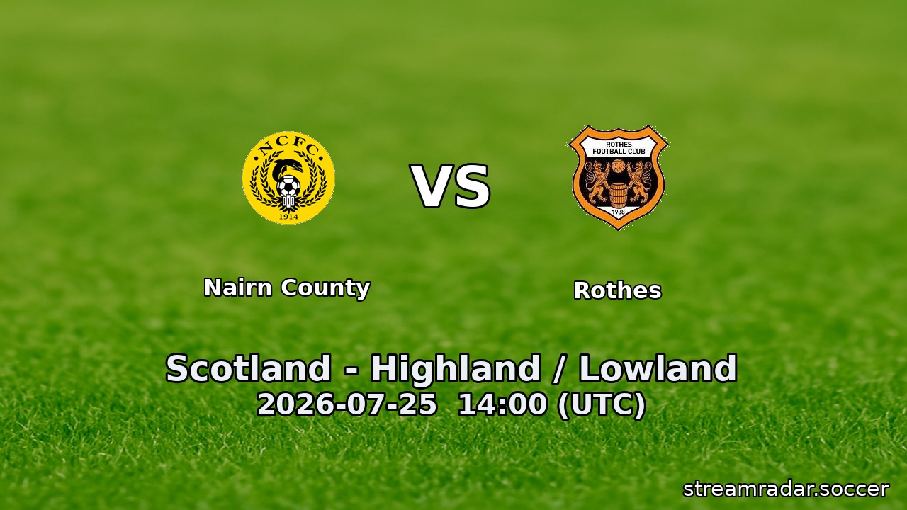 Nairn County vs Rothes