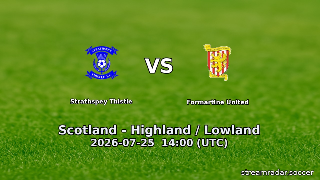 Strathspey Thistle vs Formartine United