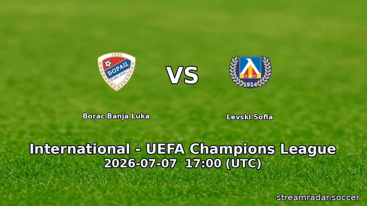 Borac Banja Luka vs Levski Sofia
