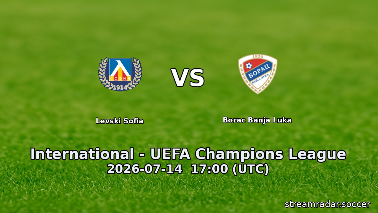 Levski Sofia vs Borac Banja Luka