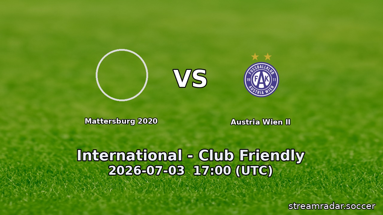 Mattersburg 2020 vs Austria Wien II