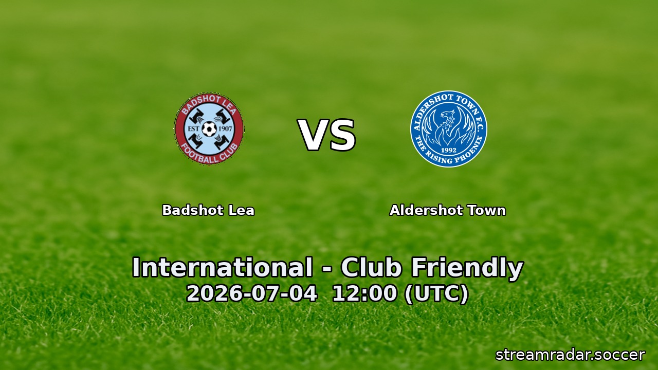 Badshot Lea vs Aldershot Town