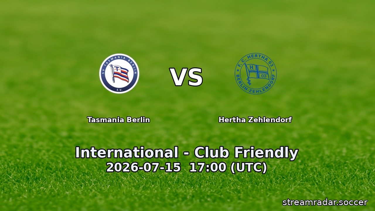 Tasmania Berlin vs Hertha Zehlendorf