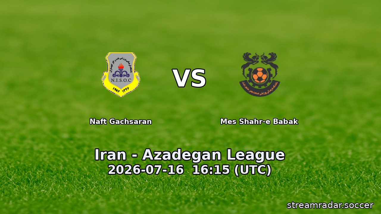 Naft Gachsaran vs Mes Shahr-e Babak