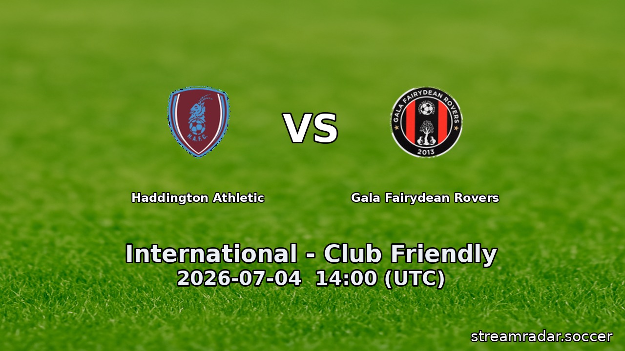 Haddington Athletic vs Gala Fairydean Rovers