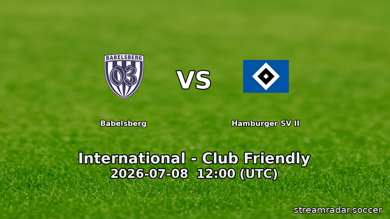 Babelsberg vs Hamburger SV II